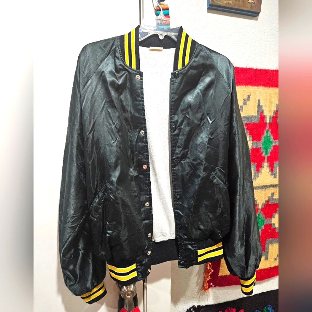 Vintage satin nylon bomber jacket L